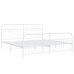 Estructura cama sin colchón con estribo metal blanco 193x203 cm