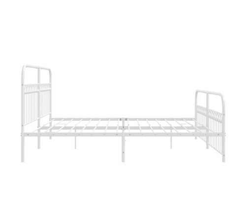 Estructura cama sin colchón con estribo metal blanco 193x203 cm