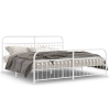 Estructura cama sin colchón con estribo metal blanco 193x203 cm