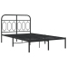 Estructura cama sin colchón con cabecero metal negro 120x200 cm