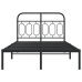Estructura cama sin colchón con cabecero metal negro 120x200 cm