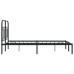 Estructura cama sin colchón con cabecero metal negro 120x200 cm