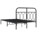 Estructura cama sin colchón con cabecero metal negro 120x200 cm