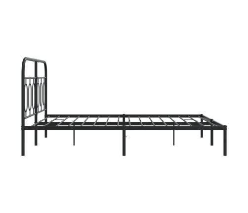 Estructura cama sin colchón con cabecero metal negro 135x190 cm