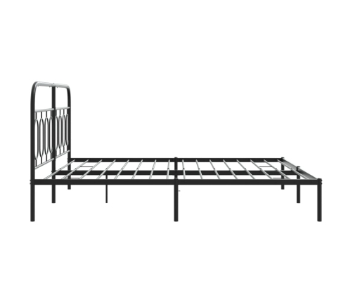 Estructura cama sin colchón con cabecero metal negro 180x200 cm