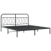 Estructura cama sin colchón con cabecero metal negro 183x213 cm