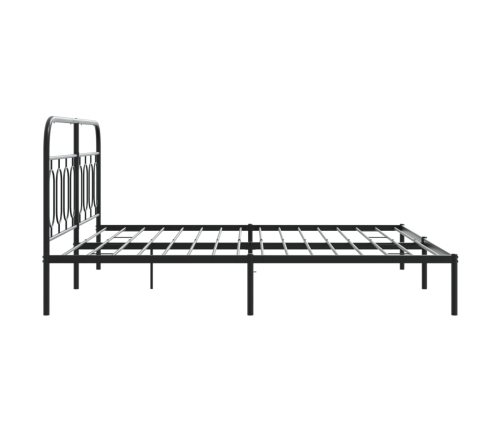 Estructura cama sin colchón con cabecero metal negro 183x213 cm