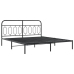 Estructura cama sin colchón con cabecero metal negro 193x203 cm