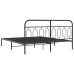 Estructura cama sin colchón con cabecero metal negro 193x203 cm