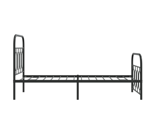 Estructura cama sin colchón con estribo metal negro 90x190 cm