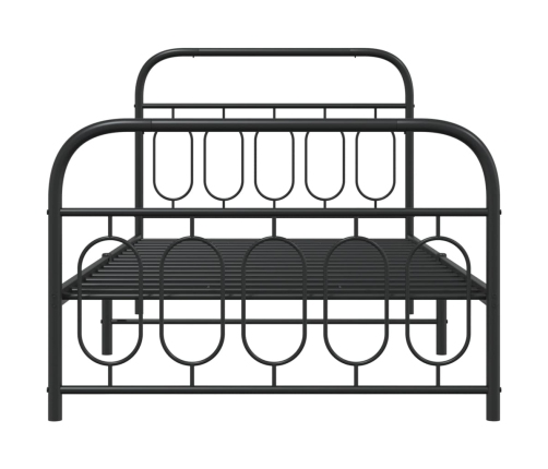 Estructura cama sin colchón con estribo metal negro 107x203 cm