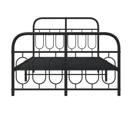 Estructura cama sin colchón con estribo metal negro 120x190 cm