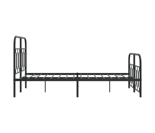 Estructura cama sin colchón con estribo metal negro 120x190 cm