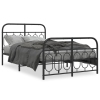 Estructura cama sin colchón con estribo metal negro 120x190 cm