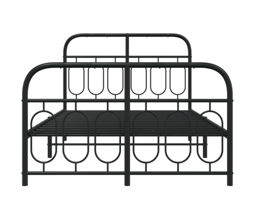 Estructura cama sin colchón con estribo metal negro 120x200 cm