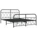 Estructura cama sin colchón con estribo metal negro 135x190 cm