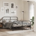 Estructura cama sin colchón con estribo metal negro 135x190 cm