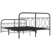 Estructura cama sin colchón con estribo metal negro 135x190 cm