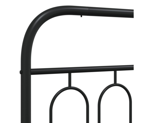 Estructura cama sin colchón con estribo metal negro 135x190 cm