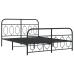 Estructura cama sin colchón con estribo metal negro 140x200 cm