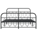 Estructura cama sin colchón con estribo metal negro 140x200 cm