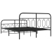 Estructura cama sin colchón con estribo metal negro 140x200 cm
