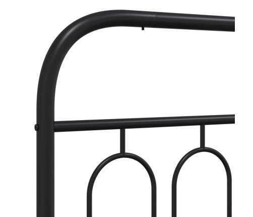 Estructura cama sin colchón con estribo metal negro 140x200 cm