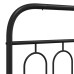Estructura cama sin colchón con estribo metal negro 140x200 cm