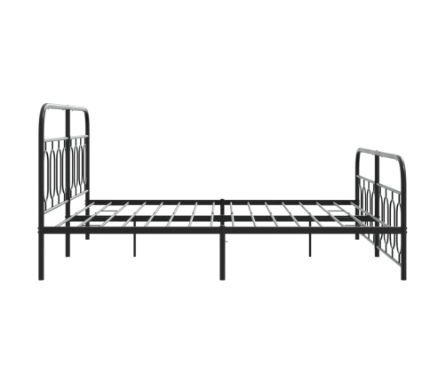 Estructura cama sin colchón con estribo metal negro 160x200 cm