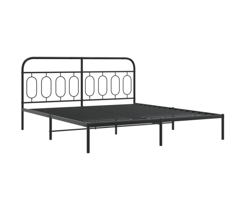 Estructura cama sin colchón con estribo metal negro 180x200 cm