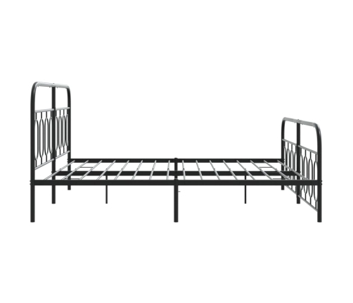 Estructura cama sin colchón con estribo metal negro 180x200 cm