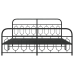 Estructura cama sin colchón con estribo metal negro 183x213 cm