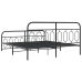 Estructura cama sin colchón con estribo metal negro 183x213 cm