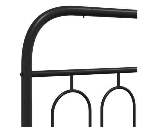 Estructura cama sin colchón con estribo metal negro 183x213 cm
