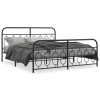 vidaXL Estructura de cama cabecero y estribo metal negro 183x213 cm