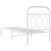 Estructura cama sin colchón con cabecero metal blanco 75x190 cm