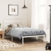 Estructura cama sin colchón con cabecero metal blanco 100x200cm