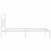Estructura cama sin colchón con cabecero metal blanco 100x200cm