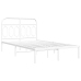 Estructura cama sin colchón con cabecero metal blanco 120x190cm