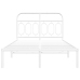 Estructura cama sin colchón con cabecero metal blanco 120x190cm