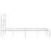 Estructura cama sin colchón con cabecero metal blanco 120x190cm