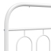 Estructura cama sin colchón con cabecero metal blanco 120x190cm