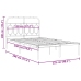Estructura cama sin colchón con cabecero metal blanco 120x190cm