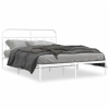 Estructura cama sin colchón con cabecero metal blanco 135x190cm