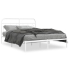 Estructura cama sin colchón con cabecero metal blanco 140x190cm