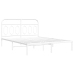 Estructura cama sin colchón con cabecero metal blanco 150x200cm