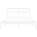 Estructura cama sin colchón con cabecero metal blanco 150x200cm