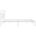 Estructura cama sin colchón con cabecero metal blanco 150x200cm