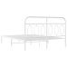 Estructura cama sin colchón con cabecero metal blanco 150x200cm