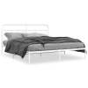 Estructura cama sin colchón con cabecero metal blanco 183x213cm